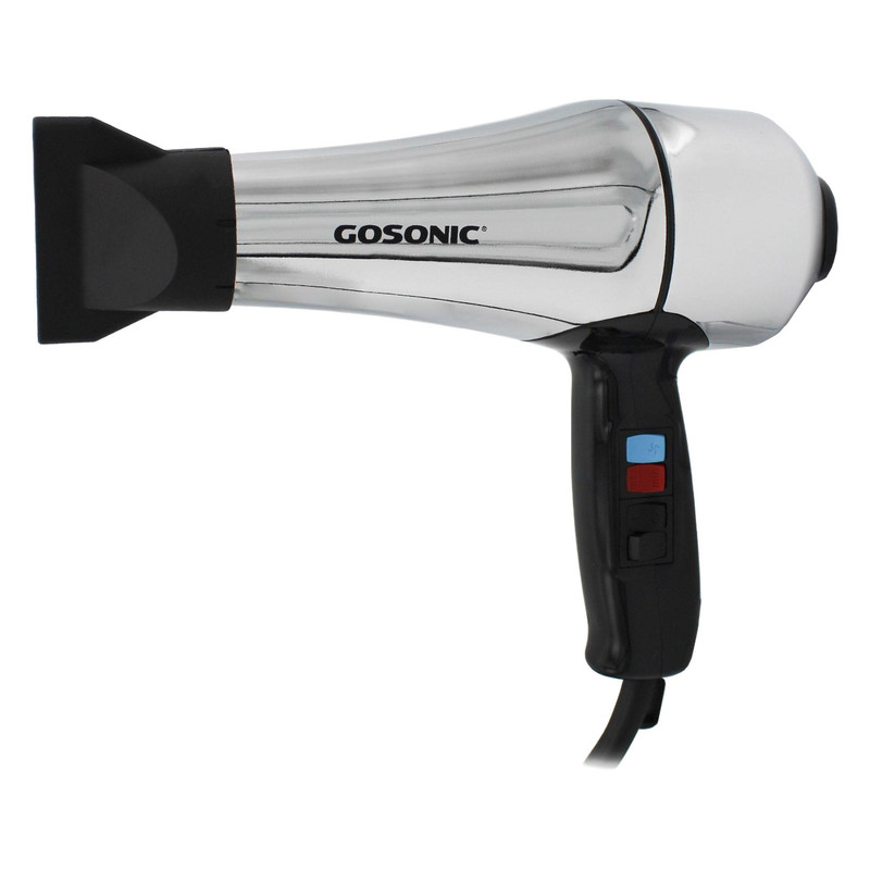 سشوار حرفه‌ای 1800 وات گوسونیک مدل GHD-229، موتور AC، وزن 892 گرم، دارای سری متمرکز‌کننده پهن با ویژگی حجم‌دهندگی، با قابلیت فناوری تولید یون، باد سرد