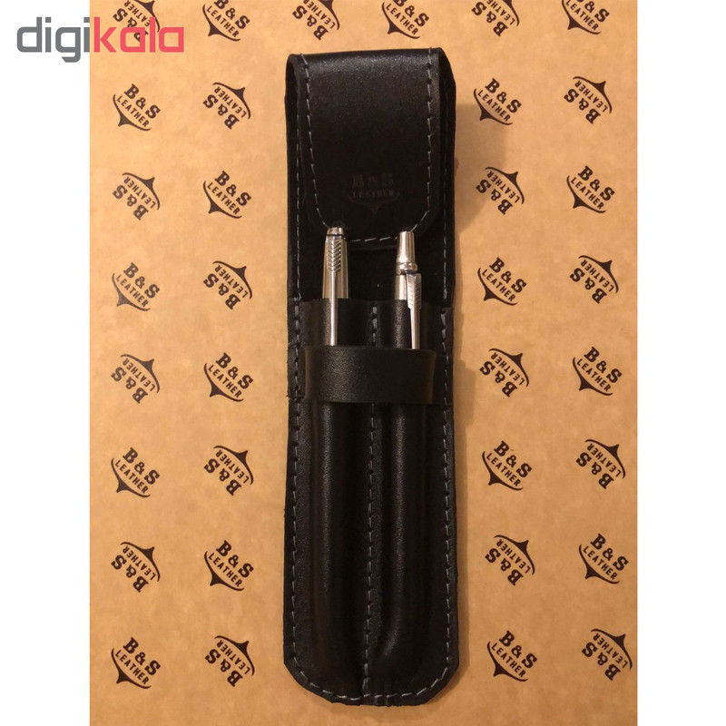 کیف خودکار چرم طبیعی – دست دوز مدل M رنگ مشکی B&S Leather
