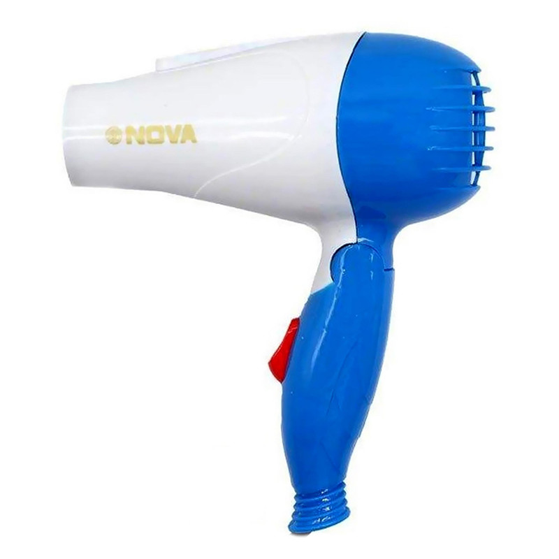 سشوار مسافرتی 1000 وات نووآ مدل NV-1290 کد 104000133، موتور AC، وزن 154 گرم، المنت فلز، با ویژگی پخش یکنواخت گرما