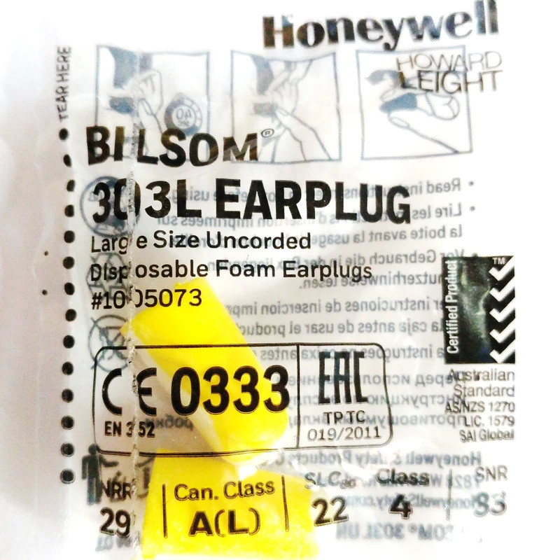 محافظ گوش اسفنجی هانیول مدل  BILSOM 303L EARLUG بسته 5عددی