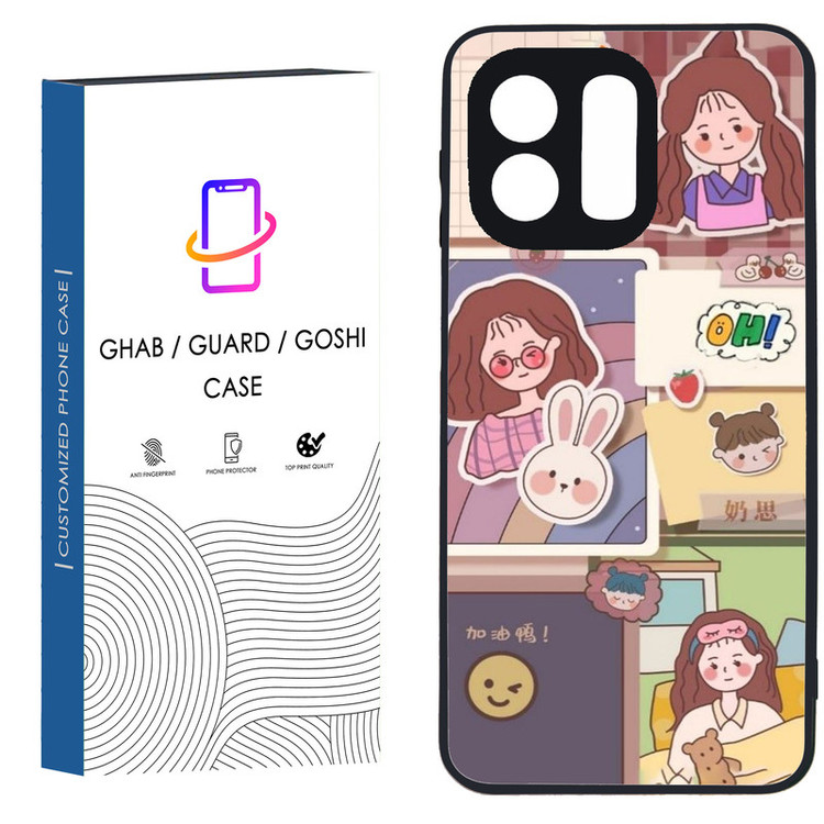 کاور قاب گارد گوشی طرح دخترانه کد 13 - TPU مناسب برای گوشی موبایل شیائومی Redmi Note 12 4G
