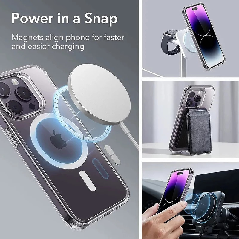کاور مدل مگ سیف clear مناسب برای گوشی موبایل اپل iphone 15