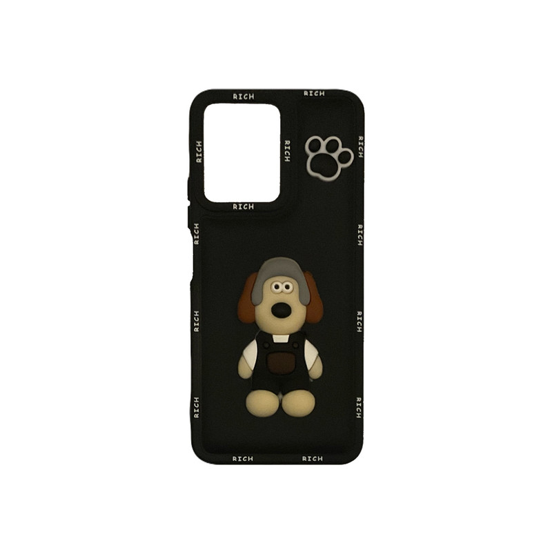 کاور مدل عروسکی برجسته طرح Rich کد 28 مناسب برای گوشی موبایل شیائومی Redmi Note 12 4G