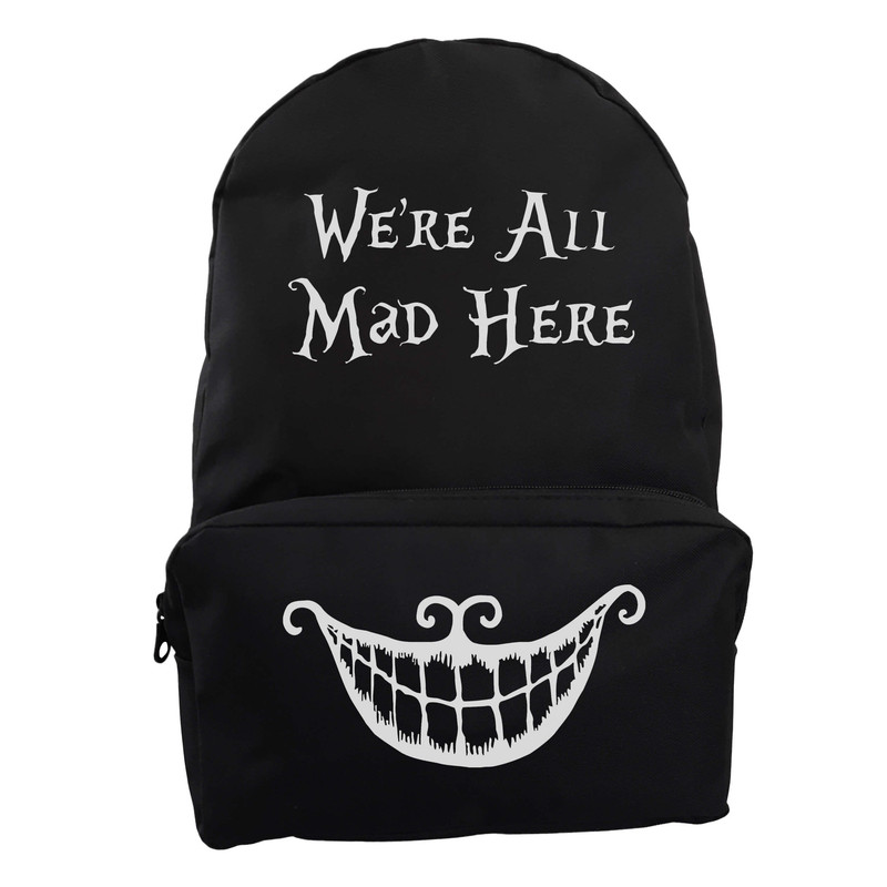 کوله پشتی طرح we are all mad here کد KP-24