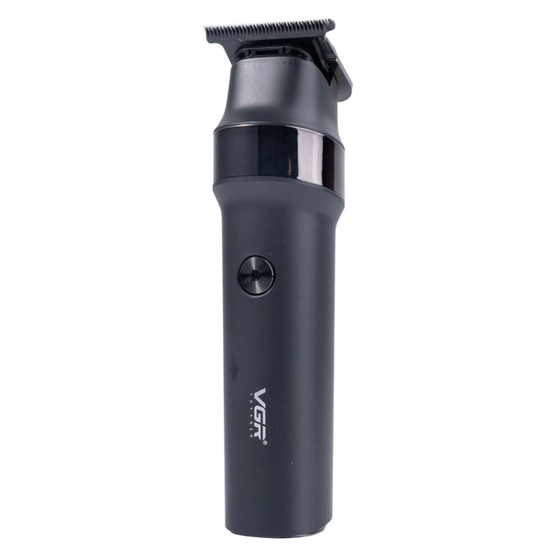 ماشین اصلاح موی سر و صورت وی جی آر مدل V-987 با تیغه سرامیکی و استیل ضد زنگ، موتور دی سی 7000 دور در دقیقه، عملکرد توربو، باتری 2000 میلی‌آمپرساعتی با 400 دقیقه استفاده و صفحه نمایش ال‌ای‌دی میزان شارژ