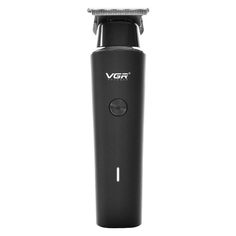 ماشین اصلاح موی سر و صورت وی جی ار مدل V-933 با تیغه استیل پیشرفته، اصلاح خط زن و حجم زن، قابلیت استفاده خشک و مرطوب، باتری قابل شارژ با 500 دقیقه کارکرد و چهار شانه تنظیم اندازه اصلاح 0.5 تا 2 میلی‌متر