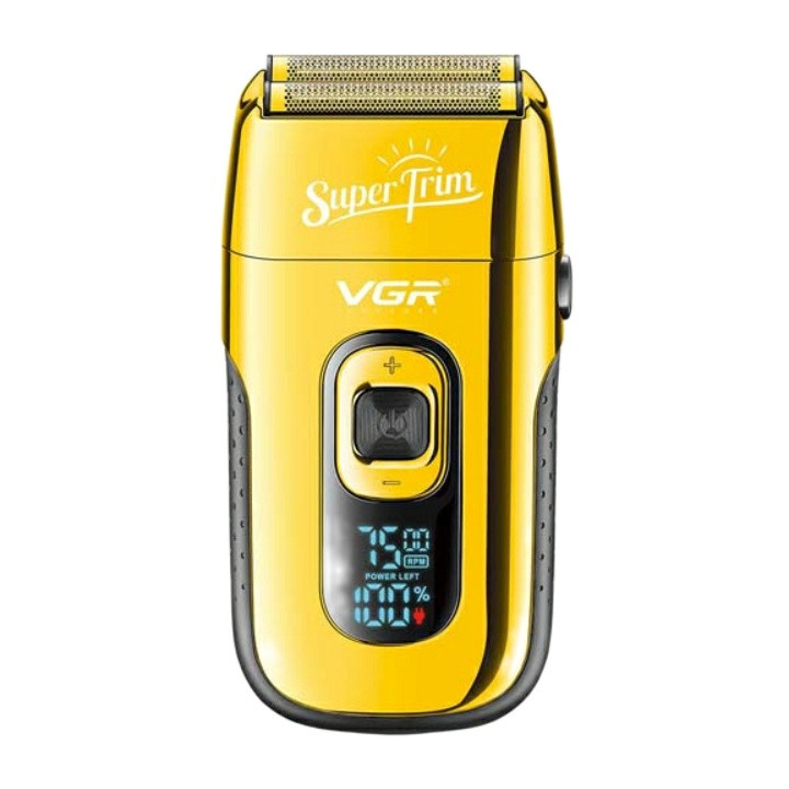 ماشین اصلاح موی صورت وی جی ار مدل V_332 با تکنولوژی برش چرخشی، باتری قابل شارژ 600mAh، قابلیت اصلاح با شماره صفر، تیغه استیل ضدزنگ و برس تمیزکننده همراه