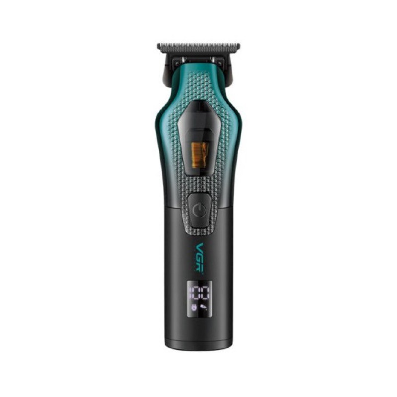 ماشین اصلاح موی سر و صورت وی جی ار مدل V-997 با موتور 11000 دور در دقیقه، باتری لیتیوم یونی 2500 میلی‌آمپر ساعت، تیغه سرامیک ضد التهاب، قابلیت تنظیم سرعت و نمایشگر میزان شارژ