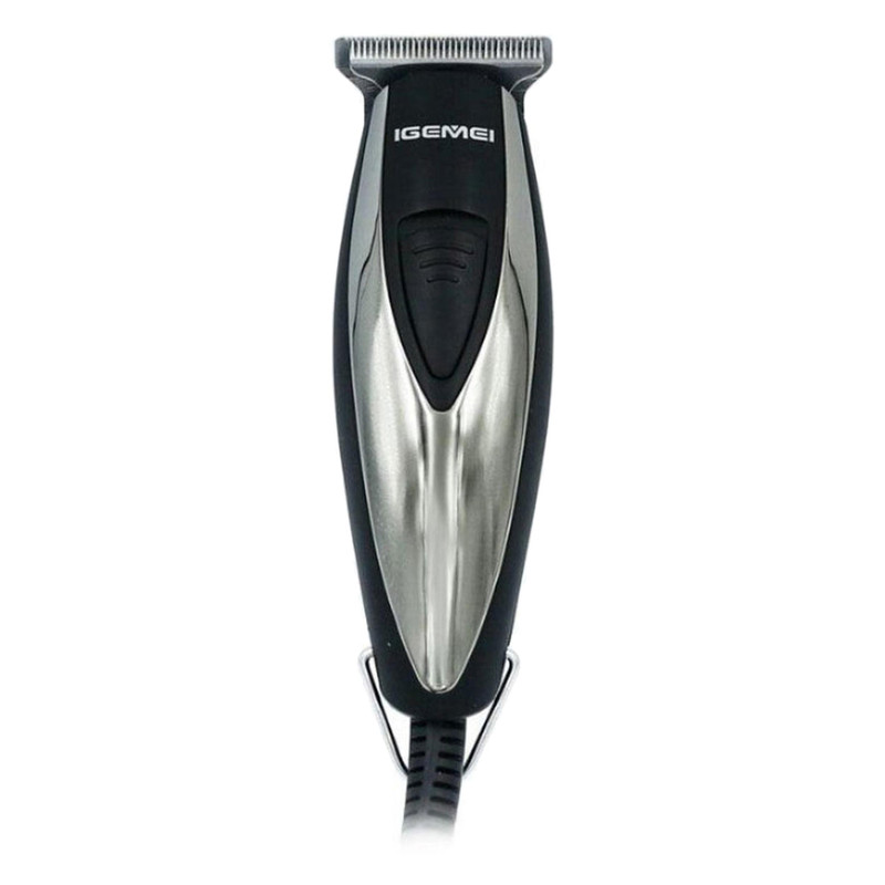 ماشین اصلاح موی سر و صورت جیمی مدل GM-830 با تیغه استیل ضد زنگ، برش مستقیم، قابلیت تنظیم سرعت، 7 شانه اصلاح از 0.2 تا 9 میلی‌متر، وزن 200 گرم و منبع تغذیه برق با آداپتور