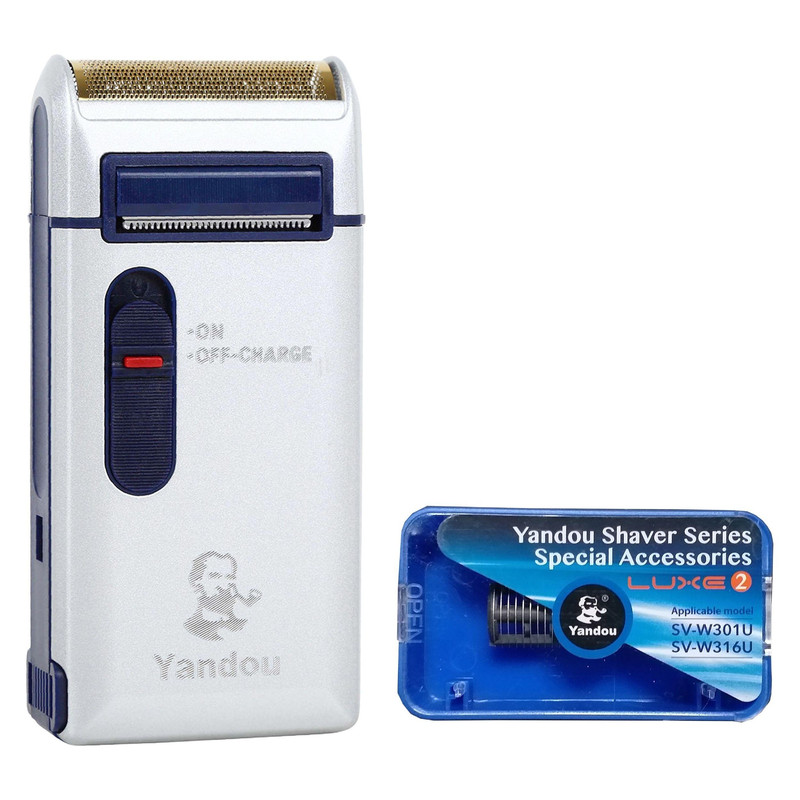ماشین اصلاح موی صورت فویلی یاندو مدل Sv-W301U با باتری قابل شارژ 60 دقیقه‌ای، تیغه استیل ضد زنگ، طراحی ارگونومیک و تیغه یدک همراه