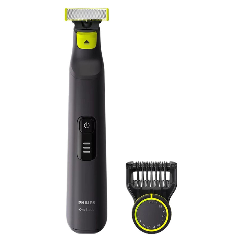 ماشین اصلاح موی صورت فیلیپس مدل QP6530/23 با تیغه استیل ضدزنگ، خط زن و صفرزن، ضدآب، استفاده خشک و مرطوب، شانه اصلاح مدرج 12 درجه (0.5 تا 9 میلی‌متر)، شارژ 1 ساعته برای 90 دقیقه استفاده و طراحی ارگونومیک
