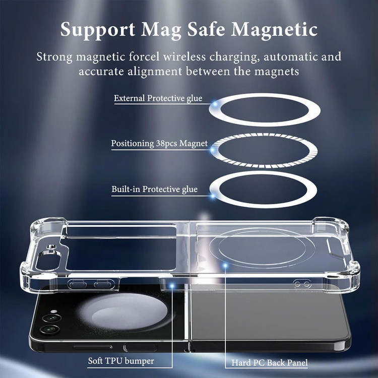 کاور مسیر مدل Clear Magsafe Magnetic مناسب برای گوشی موبایل سامسونگ Galaxy Z Flip 6