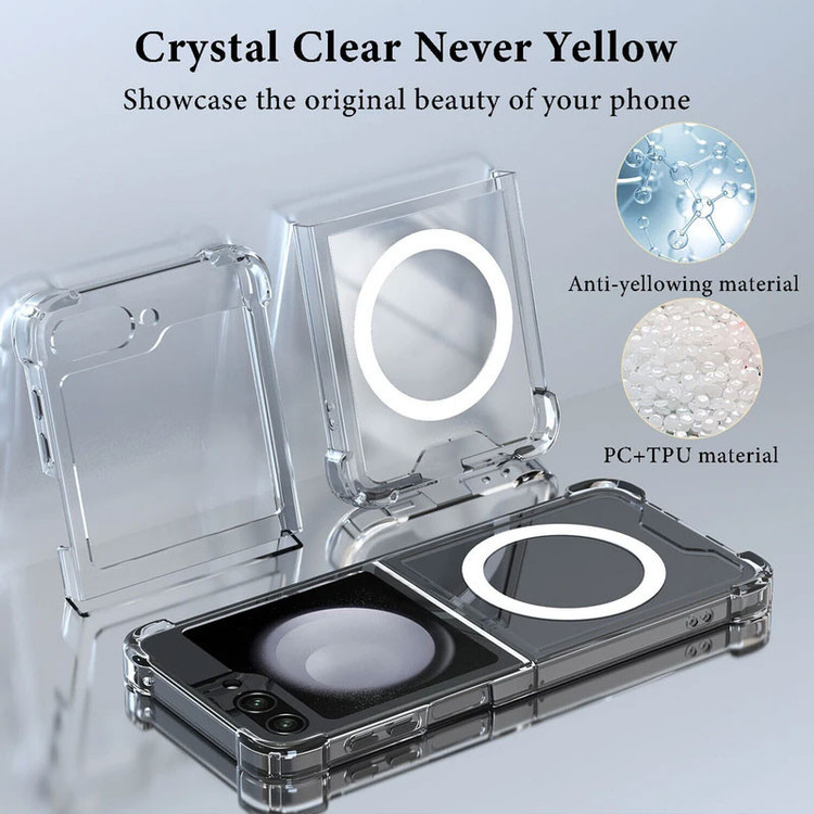 کاور مسیر مدل Clear Magsafe Magnetic مناسب برای گوشی موبایل سامسونگ Galaxy Z Flip 6