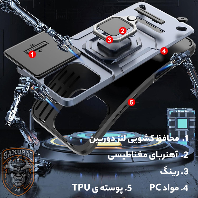 کاور سامورایی مدل Shockproof مناسب برای گوشی موبایل آنر 400 Lite