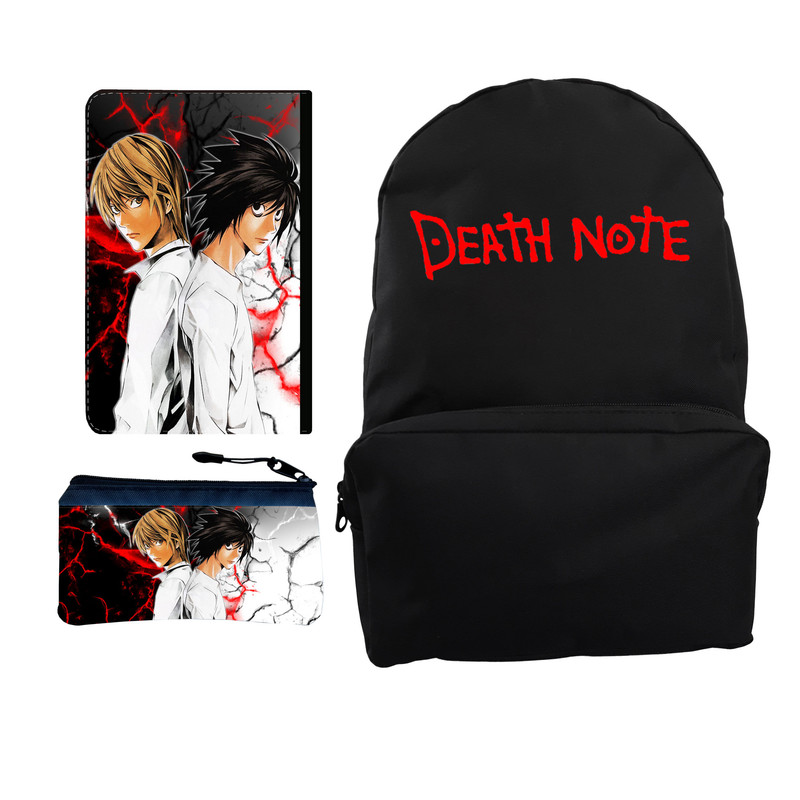 کوله پشتی مدل Death Note کد KP-9891 به همراه کلاسور و جامدادی