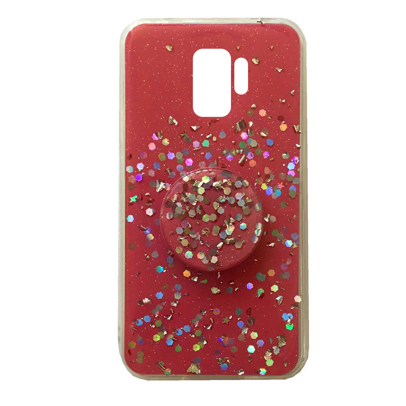 کاور طرح اکلیلی کد S857 مناسب برای گوشی موبایل سامسونگ Galaxy S9 به همراه پایه نگهدارنده