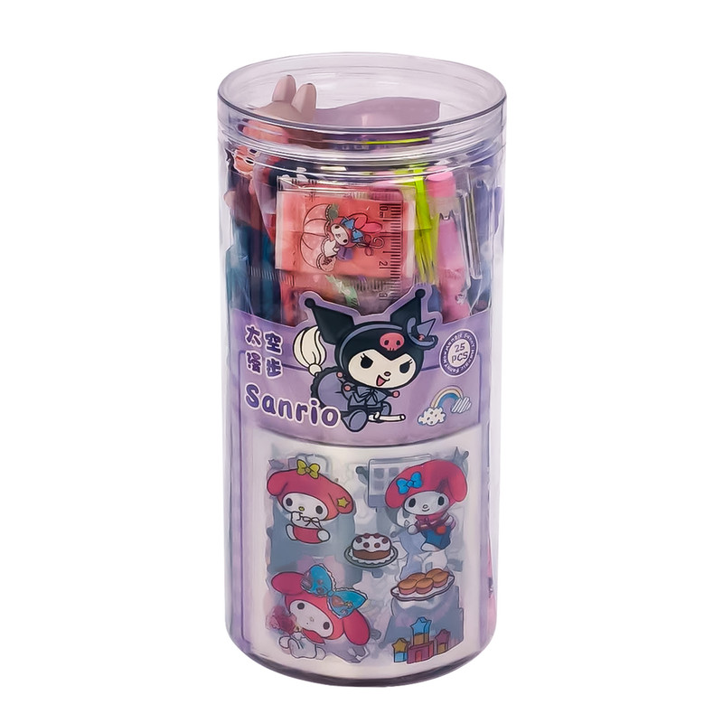 بسته لوازم تحریر مدل  شگفت انگیز طرح کرومی و گروه سانریو مجموعه 69 عددی