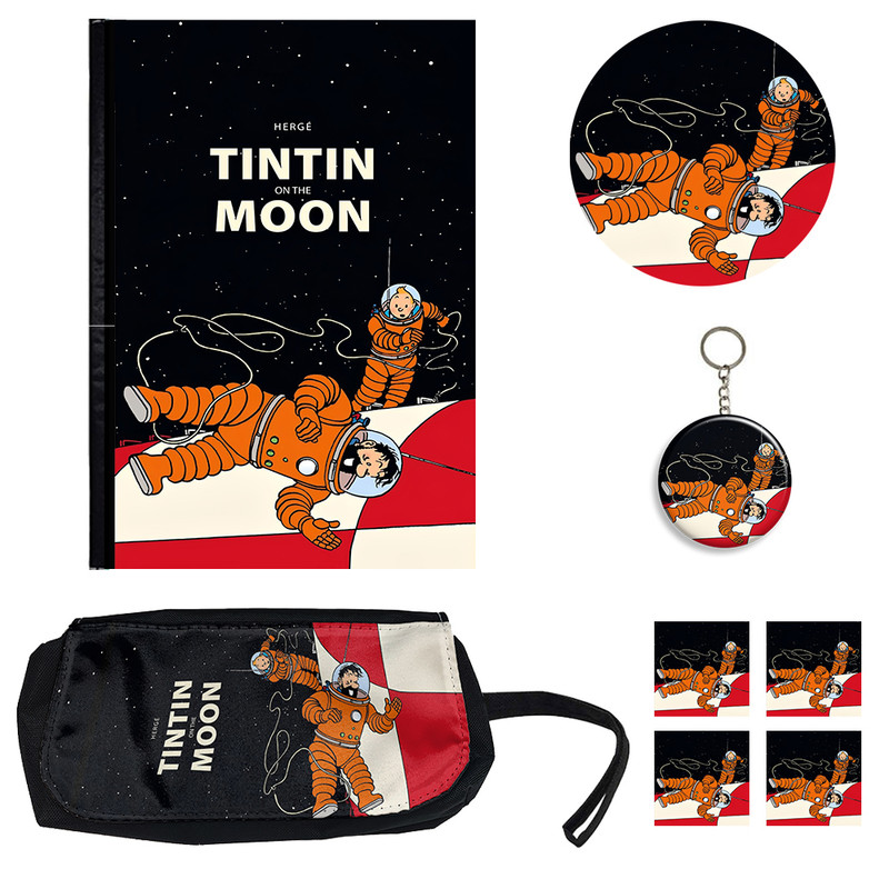 ست لوازم التحریر طرح تن‌تن مدل Tintin کد 02 بسته 8 عددی