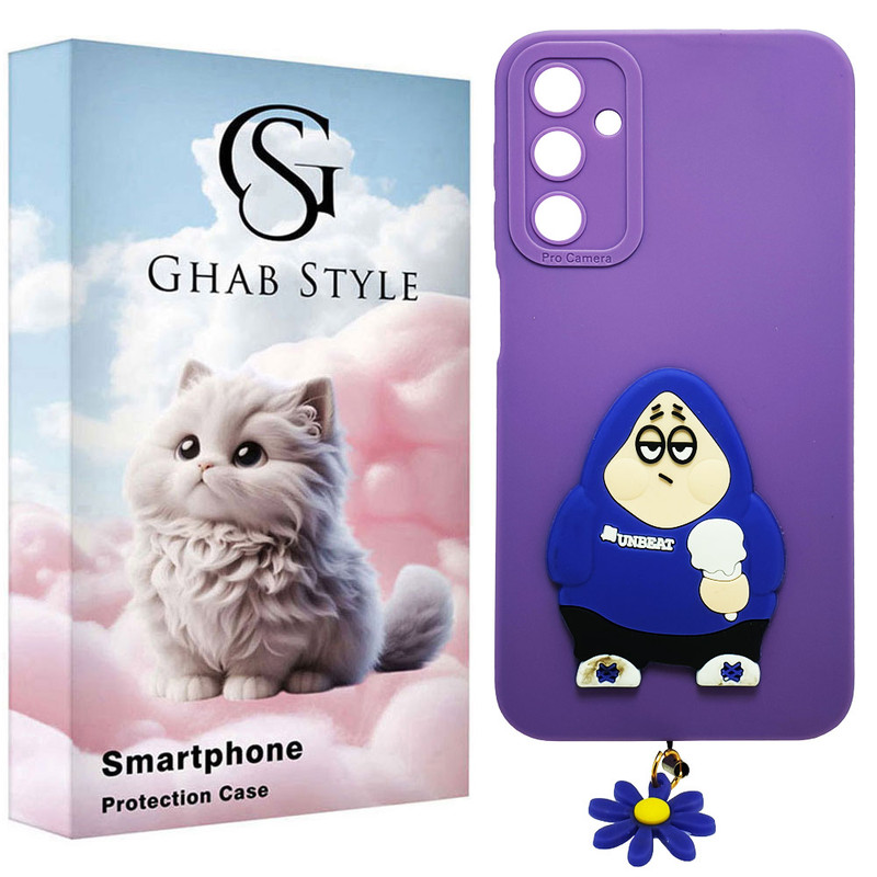 کاور قاب استایل مدل bear مناسب برای گوشی موبایل سامسونگ Galaxy A24 / A24 5Gبه همراه بندآویز