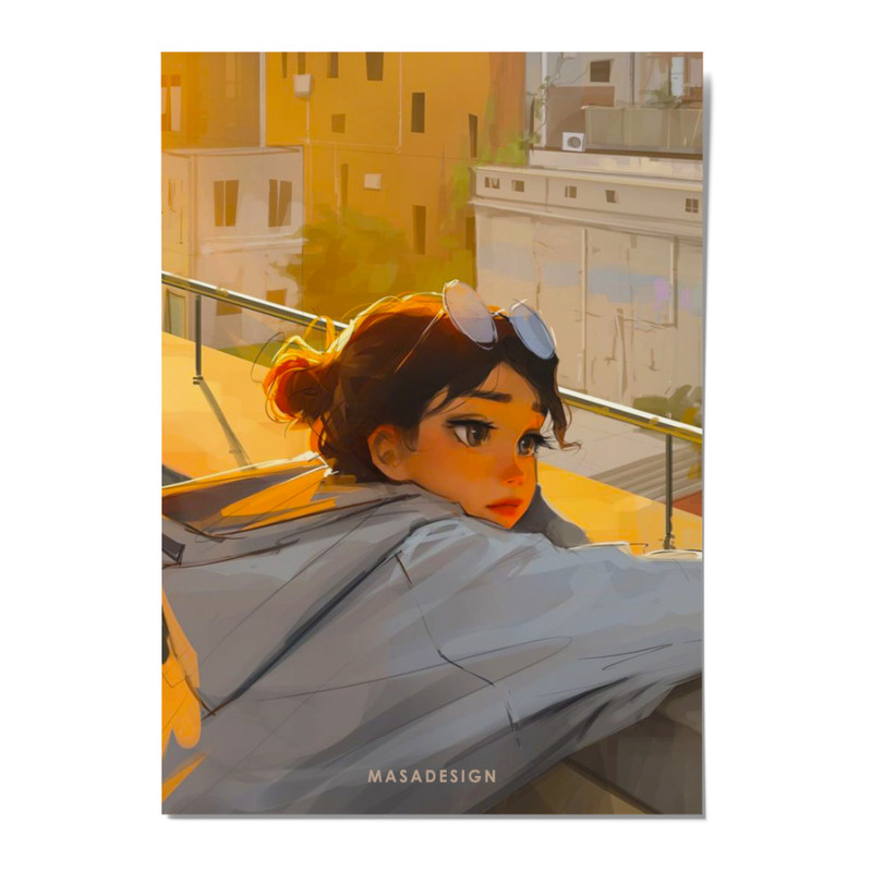 کارت پستال ماسا دیزاین مدل POSTV005 GIRL