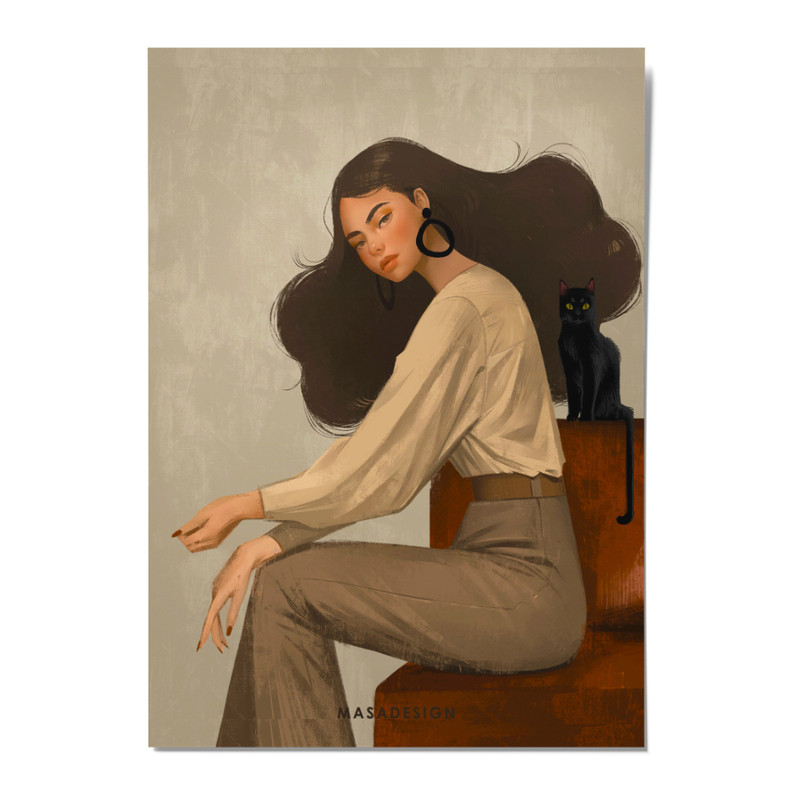 کارت پستال ماسا دیزاین مدل POSTSM0046 GIRL