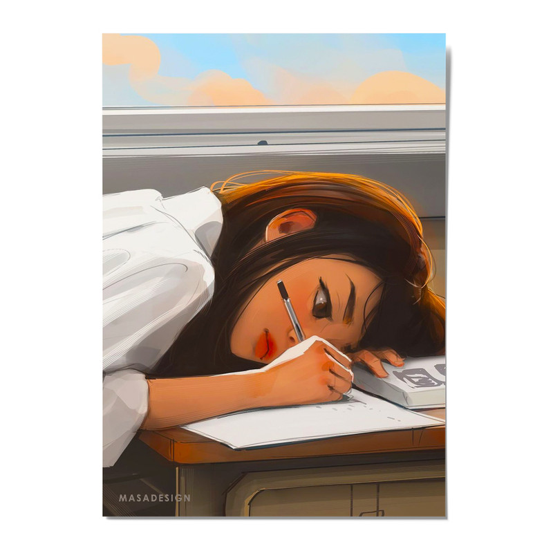 کارت پستال ماسا دیزاین مدل POSTV0020 GIRL