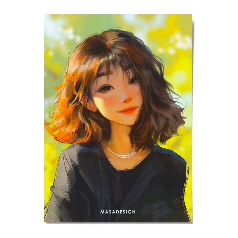 کارت پستال ماسا دیزاین مدل POSTV0012 GIRL