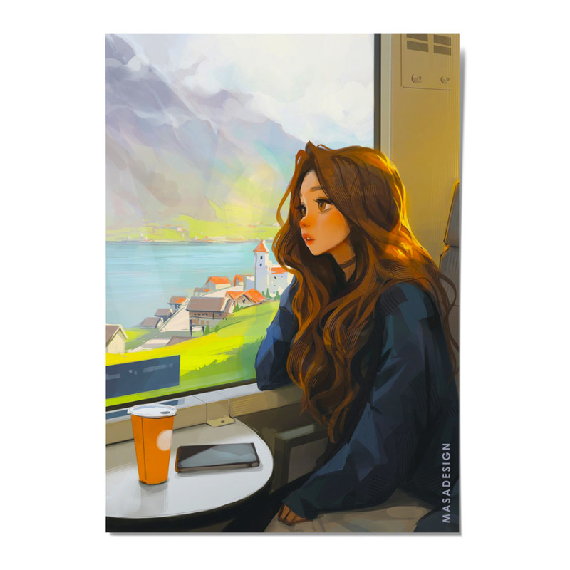 کارت پستال ماسا دیزاین مدل POSTV0015 GIRL