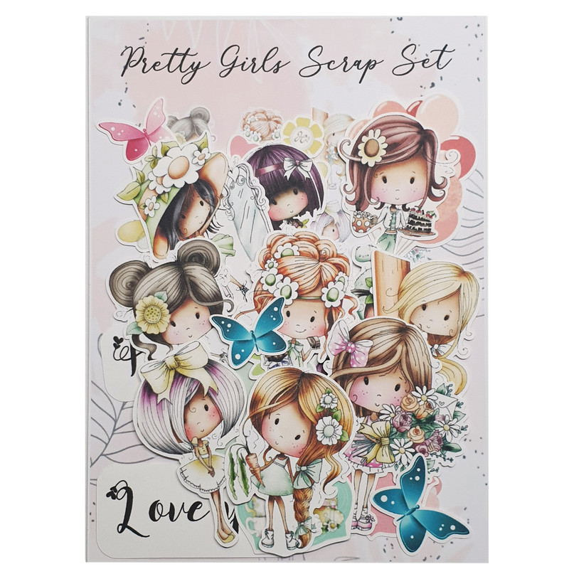 کارت پستال مدل Pretty Girls اسکرپ بوک