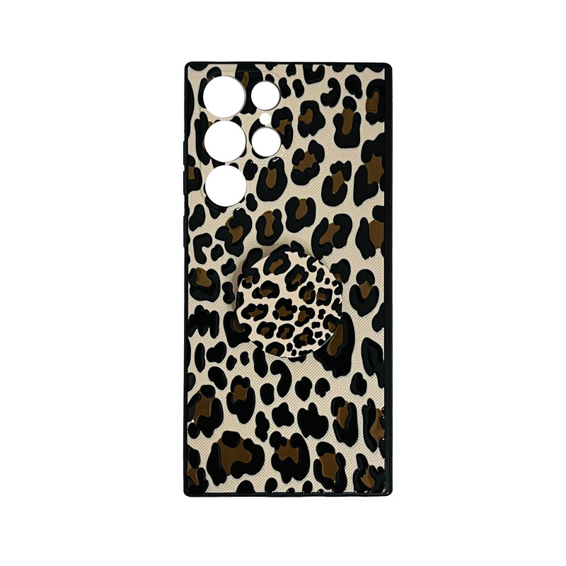 کاور مدل Leopard03 مناسب برای گوشی موبایل سامسونگ Galaxy S22 Ultra به همراه پاپ سوکت