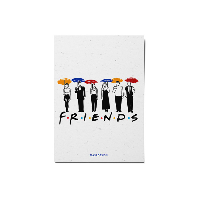 کارت پستال ماسا دیزاین طرح friends کد postv41