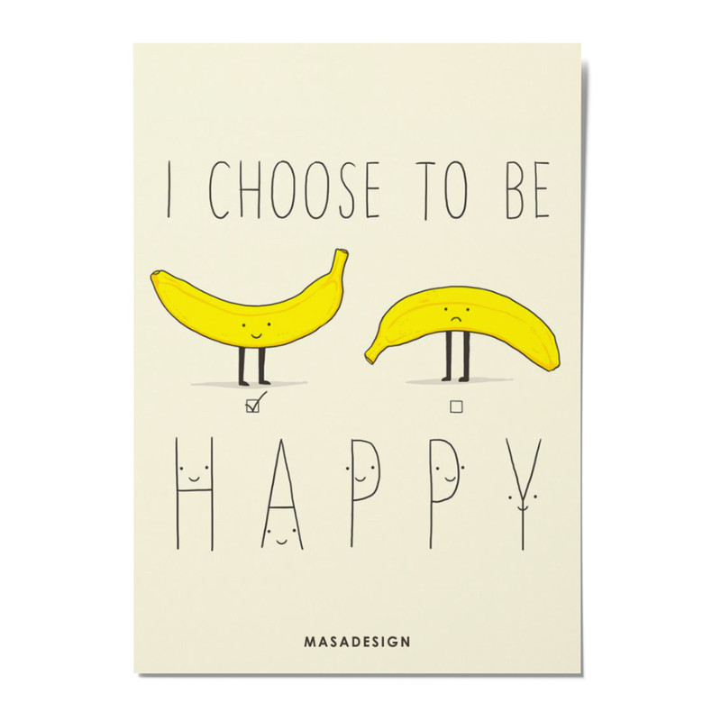 کارت پستال ماسا دیزاین طرح happy مدل POSH026