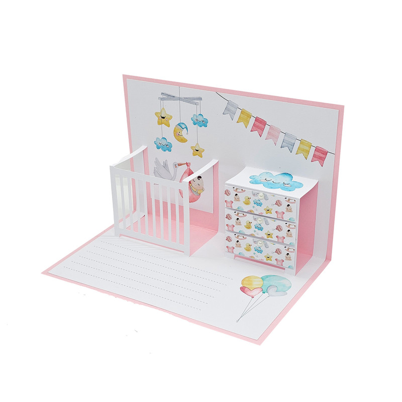 کارت پستال مدل 2 Baby طرح سه بعدی