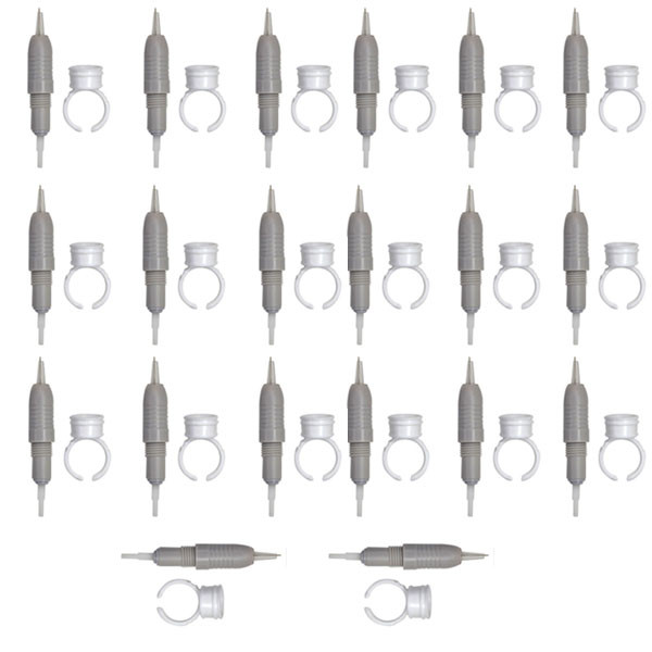 کارتریج میکرونیدلینگ مدل FLAT NEEDLE 3 به همراه تشتک تتو مجموعه 20 عددی