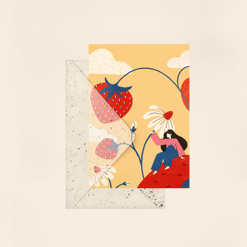کارت پستال مریخ مدل 16029 strawberry
