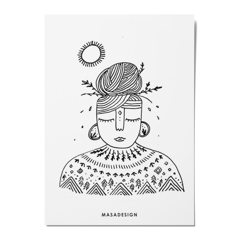 کارت پستال ماسا دیزاین مدل  POSTSM0063 GIRL