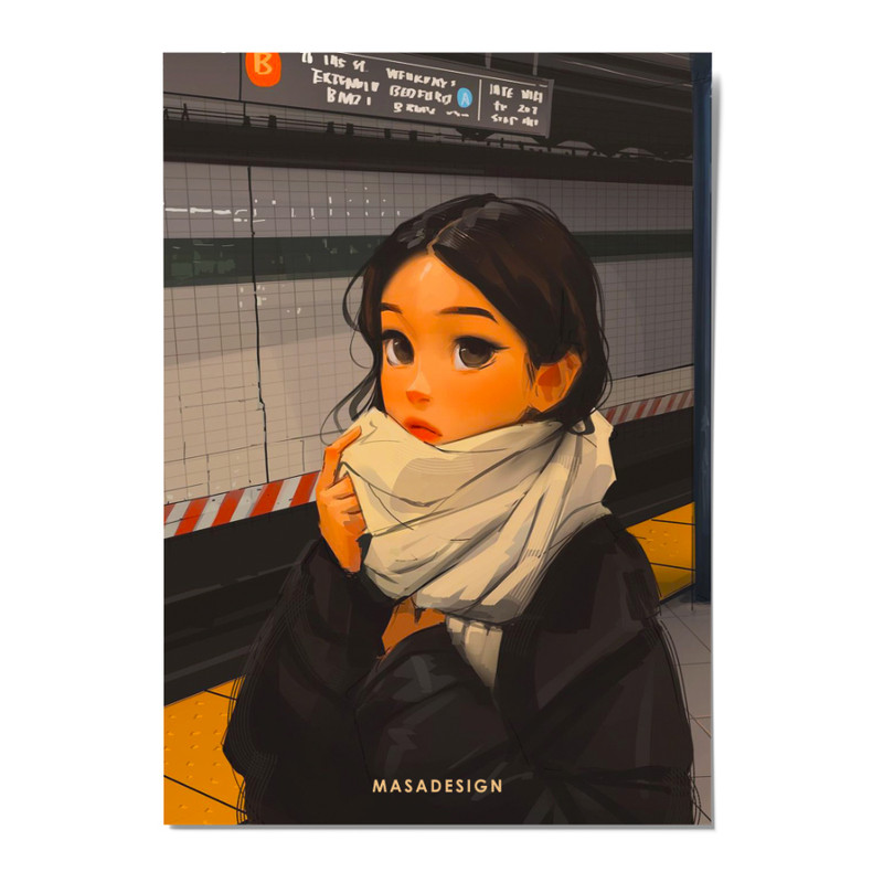 کارت پستال ماسا دیزاین مدل POSTV002 GIRL