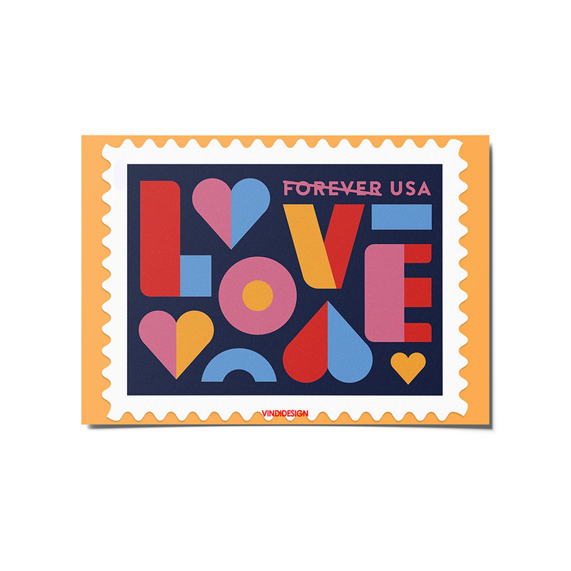 کارت پستال ویندی دیزاین مدل  POSTVINDI 0072 love