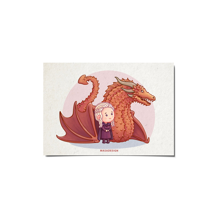 کارت پستال ماسا دیزاین طرح game of thrones کد postv156