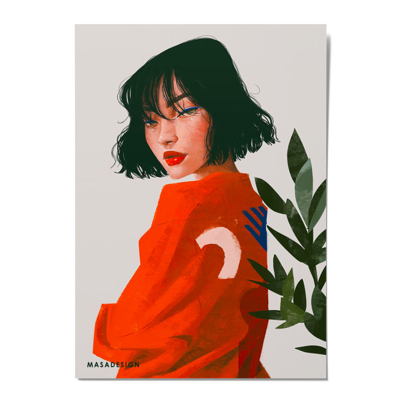 کارت پستال ماسا دیزاین مدل POSTSM0050 GIRL