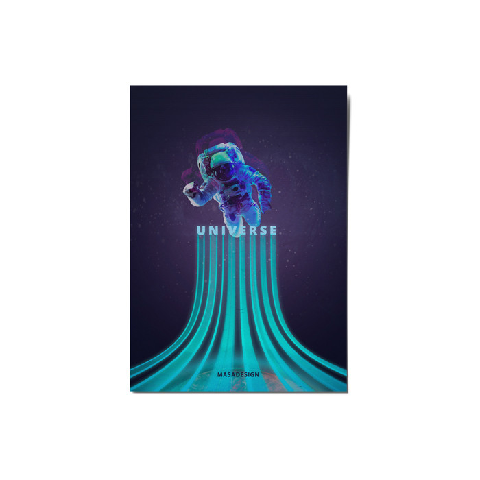کارت پستال ماسا دیزاین طرح فضانورد کد postv21