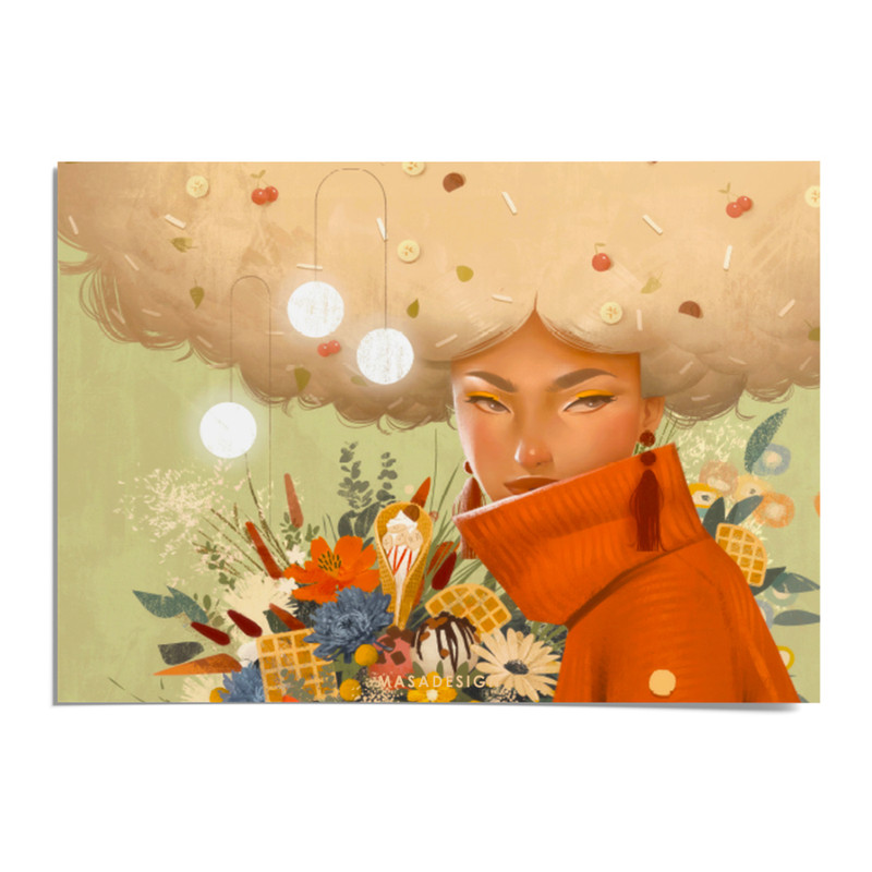 کارت پستال ماسا دیزاین مدل POSTSM0047 GIRL