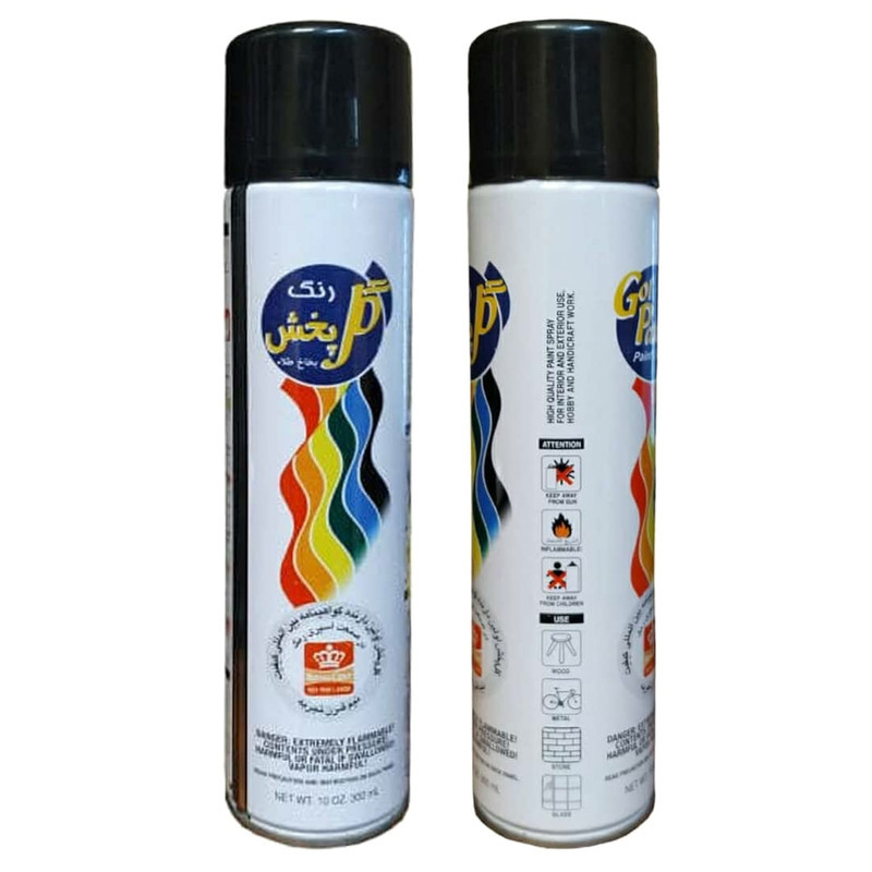 اسپری رنگ مشکی مات گل پخش کد 30 حجم 300 میلی لیتر