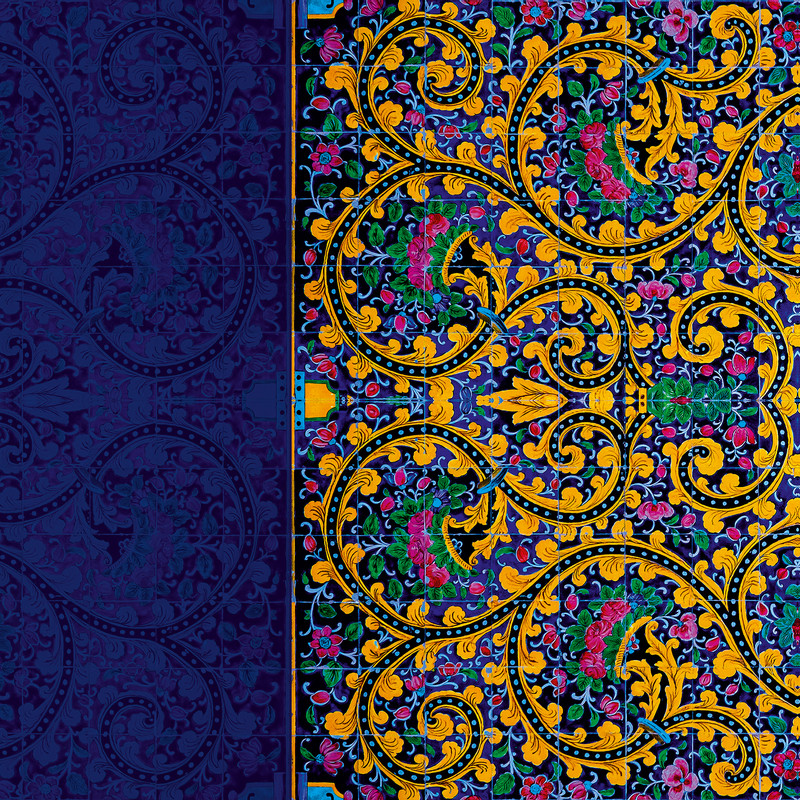 کاغذ کادو طرح کاشی کد 1401 بسته پنج عددی