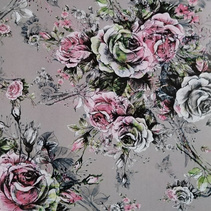 کاغذ کادو مدرن طرح دسته گل بسته 5 عددی