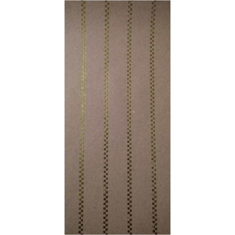 کاغذ کادو مدل کرافت طلاکوب سایز 70 ×50 سانتی متر طرح خطوط هندسی بسته 3 عددی