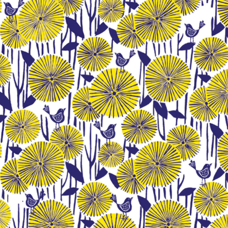 کاغذ کادو مریخ مدل پارچه ای Yellow  flower 087