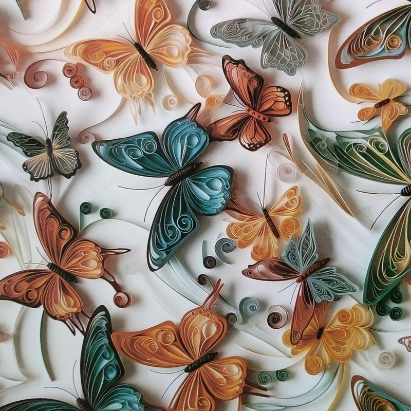 کاغذ کادو مدل پروانه ای سایز 50*80 سانتی متر مجموعه 5 عددی