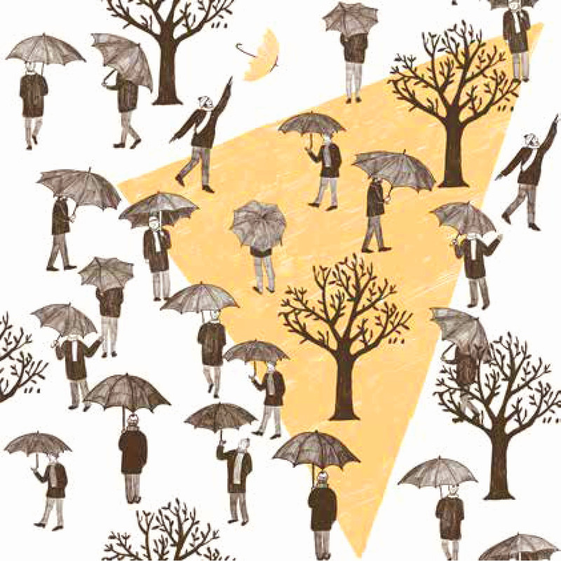 کاغذکادو مریخ مدل پارچه ای rainy day 080