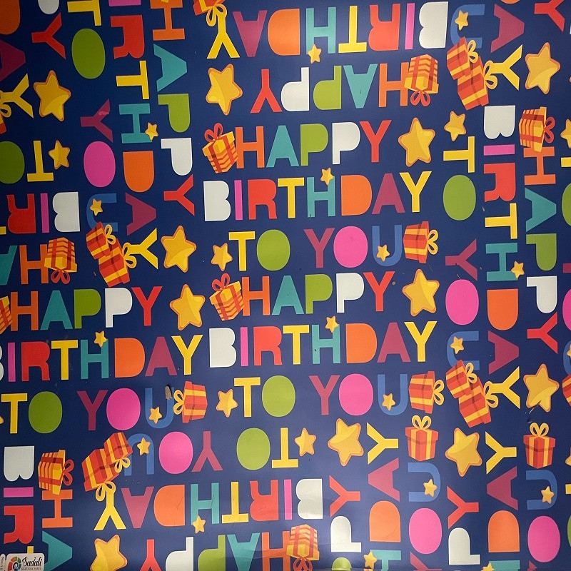 کاغذ کادو مدل HAPPY BITRH DAY بسته 5 عددی
